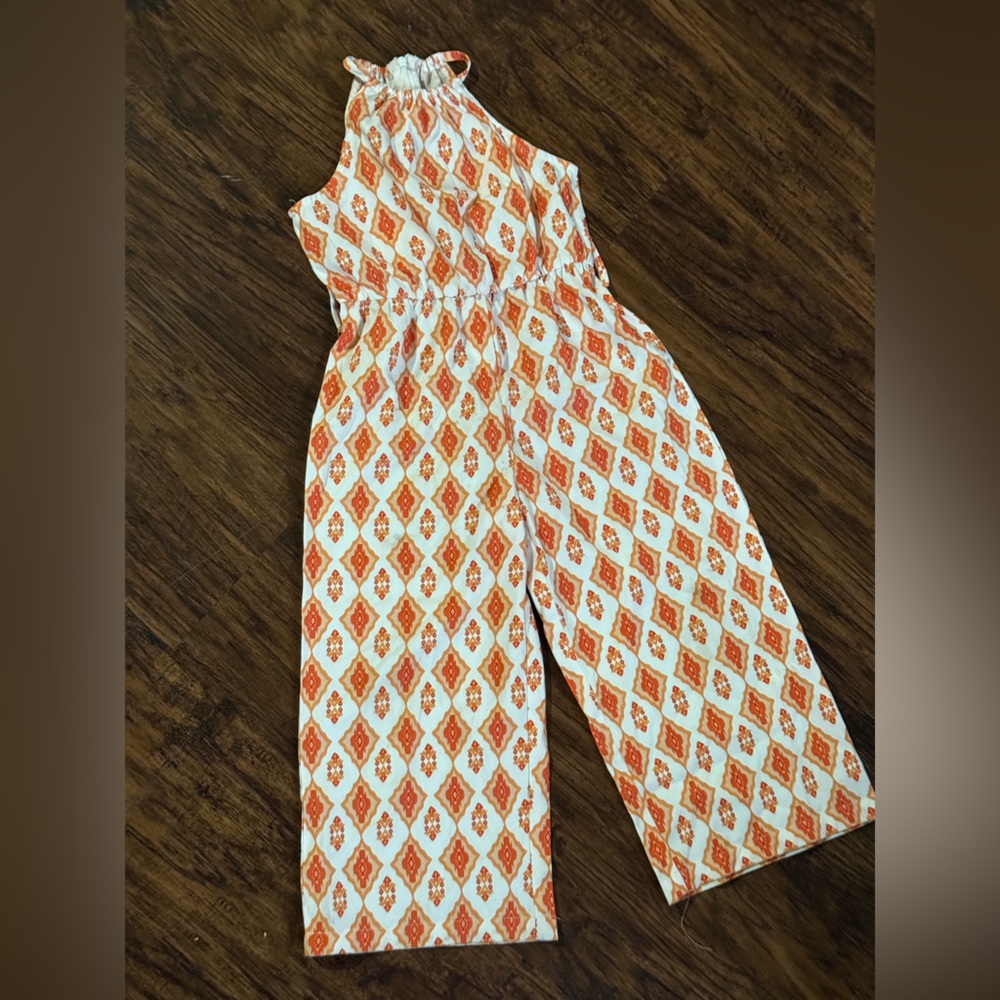 SHEIN Orange and White Bodysuit One Piece